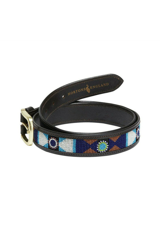 FINSBURY BEADED BELT - TURQUOISE BLUE