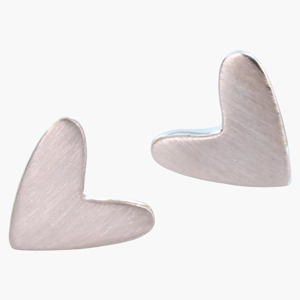 Cariad Silver Heart Stud