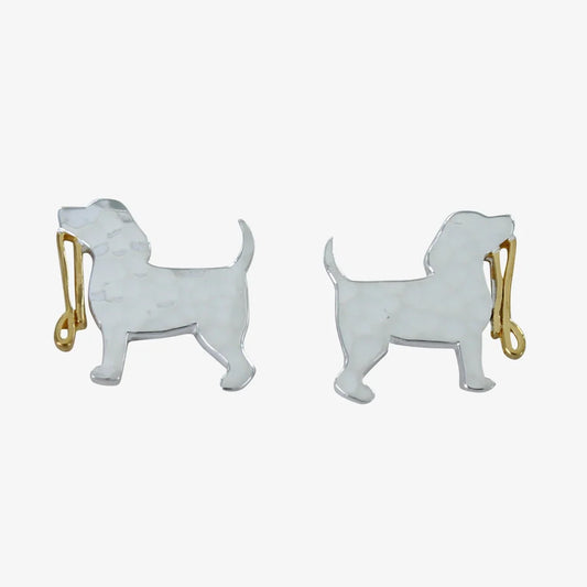 SPOT THE DOG STERLING SILVER STUD EARRINGS