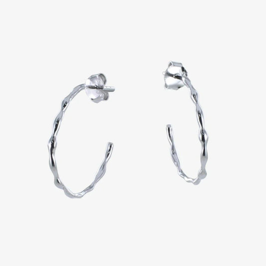 Hula Hoop Earrings Silver